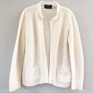 Vintage 90s LeRoy Off-White Knit Sweater